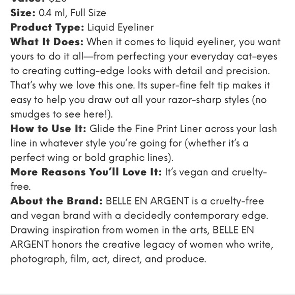 Belle En Argent Liquid Eyeliner - Picture 2 of 2